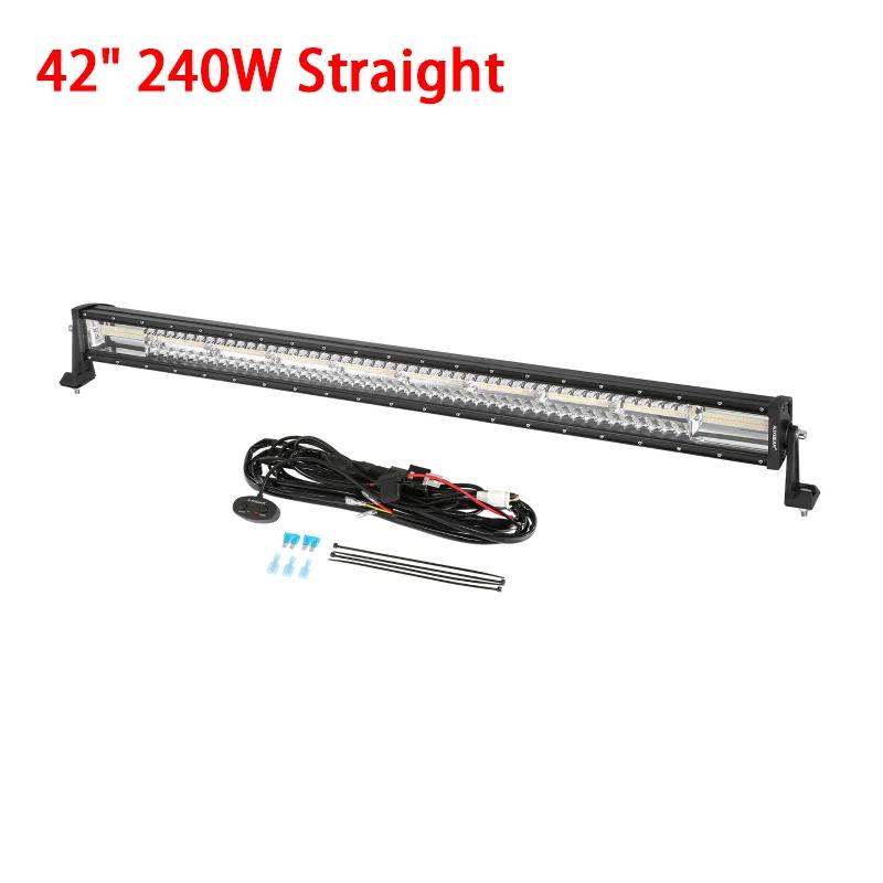Auxbeam 22/30/42inch 6 Modes Combo Beam LED Work Light Bar with Memory Function for Truck Pickup Offroad