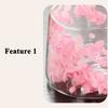 For 200ml Double Wall Coffee Mug with Handles Transparent Flowers Clear Milk Cups Fill Artificial Simulation Drinkware Glass for