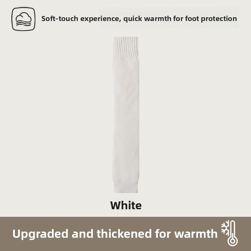 Female Autumn and Winter Thickened Warm and Cold Resistant Soft Waxy Skin Extended Knee Pads Socks