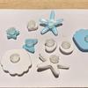1 Sæt DIY Træsko Sandaler Havefodtøj Dekoration Søde Søstjerner Skaller Resin Sko Charms Tilbehør Spænder Strandtaske Pins Pige Gaver
