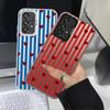 Case for Samsung Galaxy A12 A26 A13 A14 A17 A20s A31 A24 A25 A21s A23 A34 A15 A16 A35 Phone Cover Stripe Love Heart