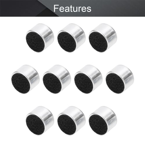 Fielect Electret Condenser Microphone -54DB 9.7x7mm, Pack of 10, Electret Microphone, Mini Microphone, Condenser Pickup, Electrical Converter, MP3 Mic