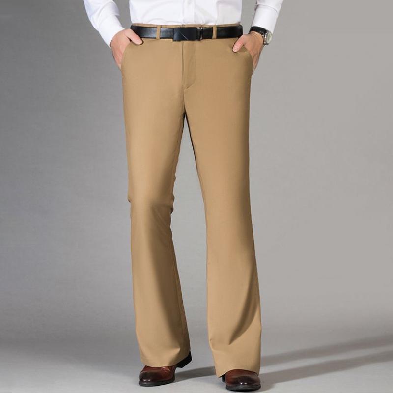 Men's Plus Size Flared Dress Pants Business Office Trousers