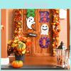 Spooky Halloween Wooden Sign Decorations Featuring Skull Designs For Party Atmosphere