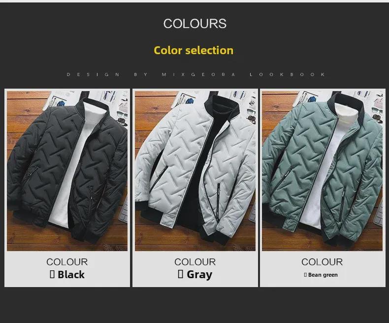 2024 Herren Trendige Stehkragen Baumwolljacke, Leicht & Warm Herbst/Winter Oberteil