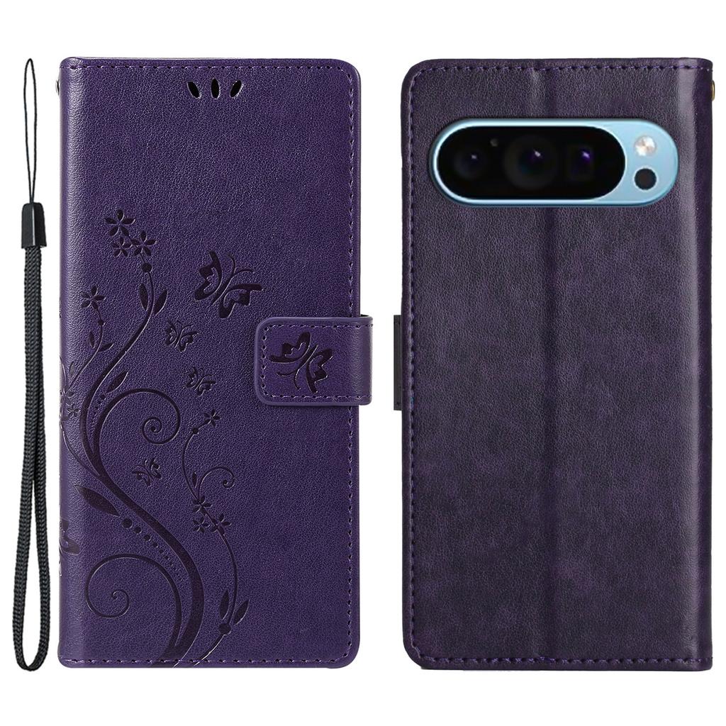 For Google Pixel 9/Pixel 9 Pro Case Butterfly Pattern PU Leather Wallet Phone Cover