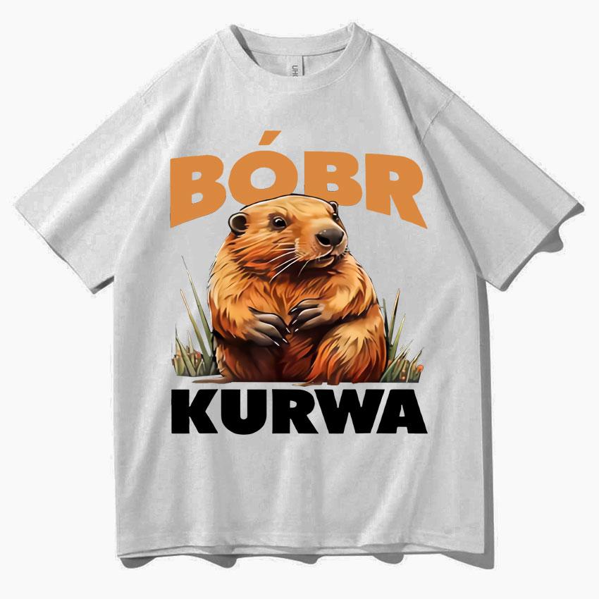 Funny Kurwa Bober Unisexge T Shirt Harajuku Y2k Tees Fashion Unisexs Women Retro Tshirt High Quality Oversized Comfort Clothes Unisex