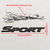 2025 New 3D Chrome Metal Car Letters Logo SPORT Emblem Badge Sport Stickers Car Rear Trunk Accessories