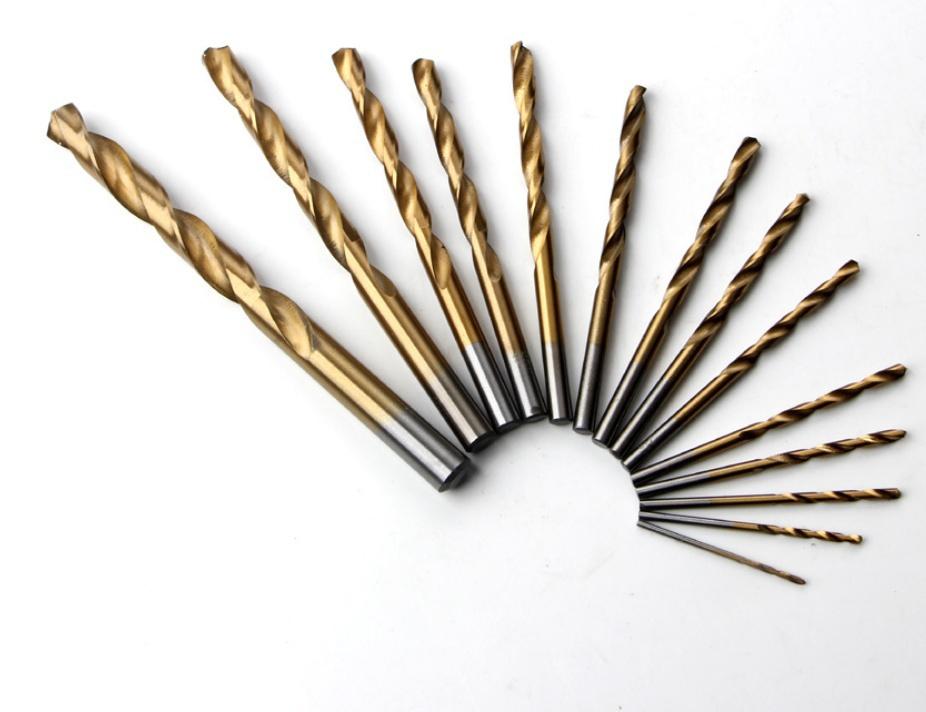 99PCS/Set Twist Drill High Speed Steel Titanium-plated Twist Drill Steel Plate Drill Mixed Drill Plastic Boxes