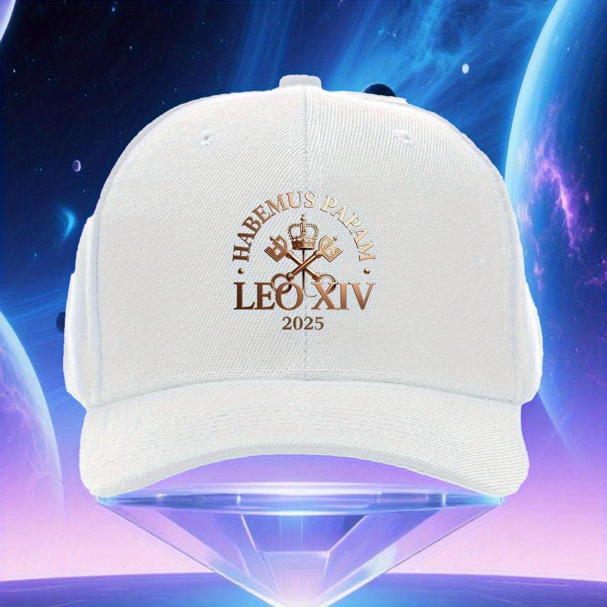 Adjustable Pope Leo XIV Commemorative Hat Habemus Papam Leo XIV Classic Cap with Popes Name Print Lightweight for allSeason 1pc
