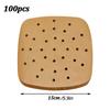 100pcs Disposable Air Fryer Parchment Paper Air Fryer Paper Liner Non Stick Steamer Liner Oven Microwave Steamer Basket