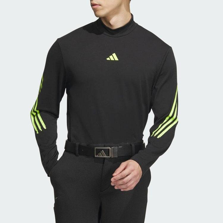 Adidas Half High Neck Pullover Casual Sports Long Sleeve T-Shirt Men Tops Black IT6871