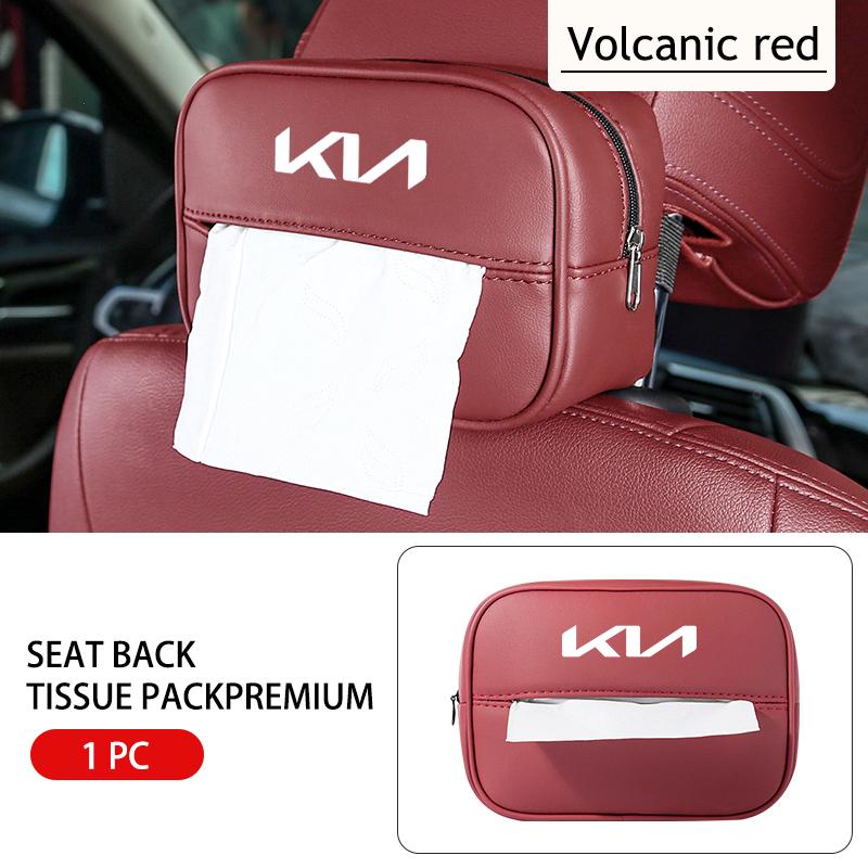 Car Back Seat Tissue Box Auto Seat Back Tissue Storage Bag For KIA Spectra Sedona Cadenza Proceed Sephia Stonic Carens