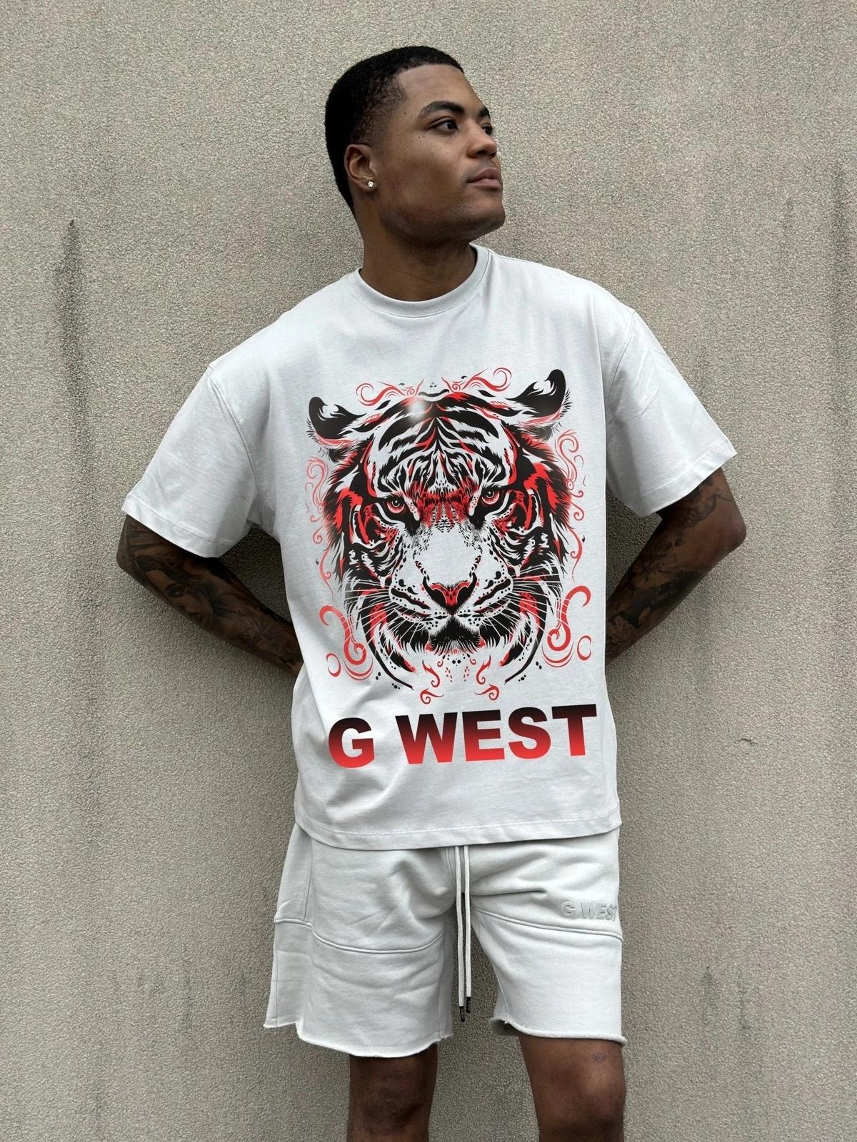 G WEST RED TIGER TEE XL