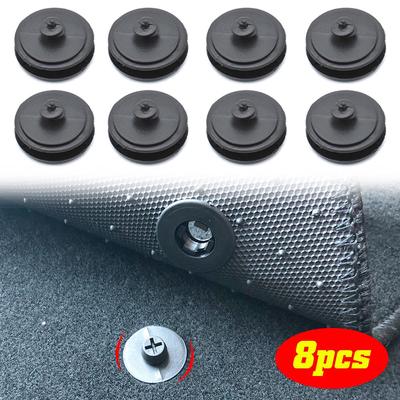 8pcs Universal Car Floor Mat Clips Retention Holders Grips Carpet Fixing Clamps Buckles Anti Skid Fastener Retainer Resistant