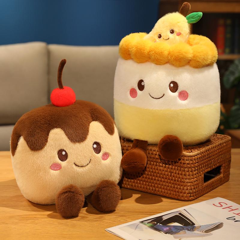 30cm Fun Soft Fruit Cake Plush Doll Pillow Strawberry Blueberry Mango Chocolate Cake Plush Toy Home Decor Gift For Children