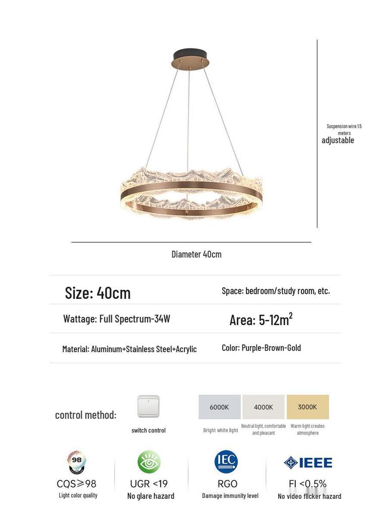Italian Modern Luxury Chandelier for Living Room or Dining Hall