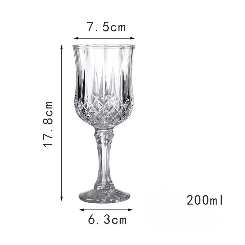 

European Crystal Glass Cup Banquet French High Footed Red Wine Glass Whiskey Sparkling Champagne Glass Cup 101-200ml