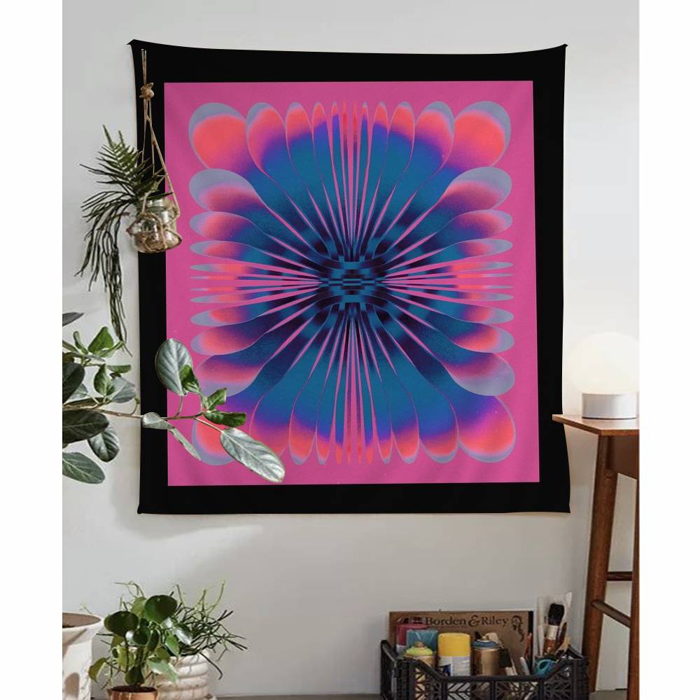 Abstract Futurism Wall Art Dark Colorful Colorful Tapestry Wall Hanging Bohemian Wall Tapestries Mandala Wall Art Decor