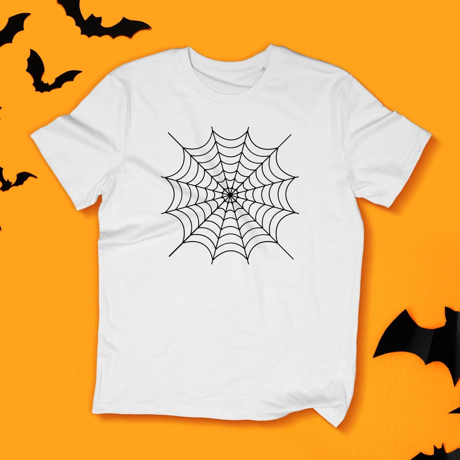 Spiderweb Spider T-Shirt Creepy Cool Design for Halloween & Casual Wear Unisex T XL