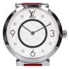 LOUIS VUITTON Q13MJ Tambour Slim Monogram Dial 8P Diamond Quartz Watches Red alligator beltUsed