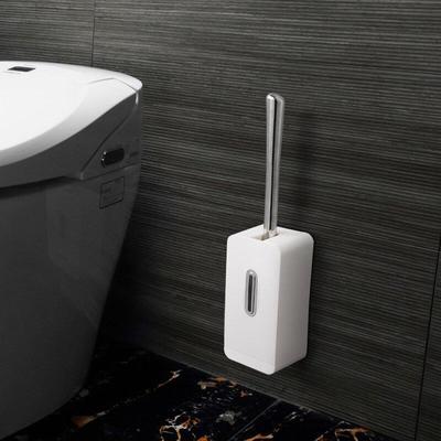 Toilettenbürste, abnehmbar, bodenstehend, aus Edelstahl, stanzfrei, langer Griff, Toilettenbürste für Badezimmer