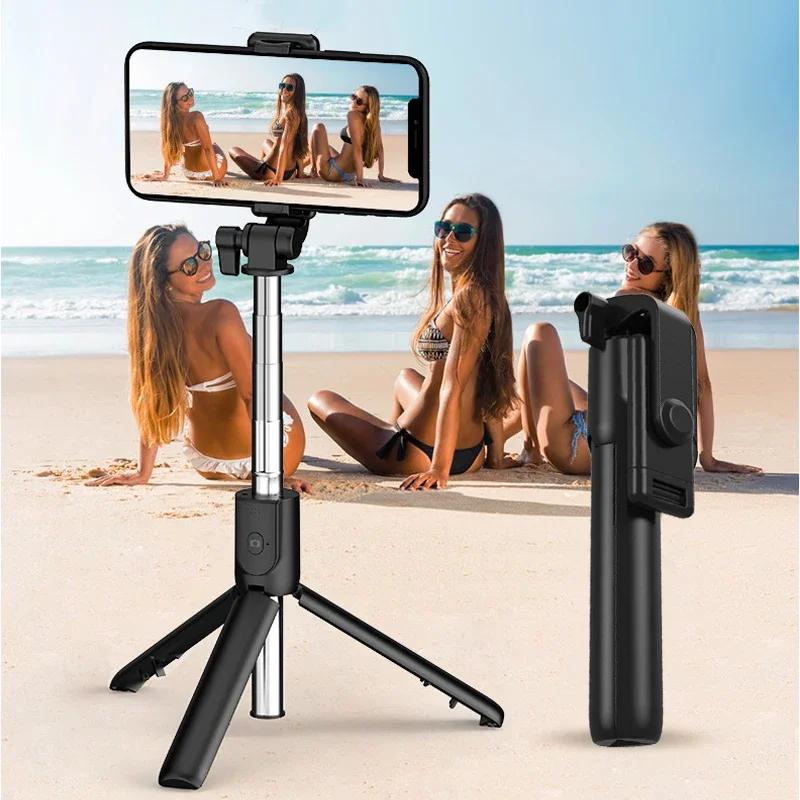 Handheld 360 Degree Flexible Sports Camera Mini Selfie Stick Tripod with Wireless Remote Mobile Phone Monopod Stand