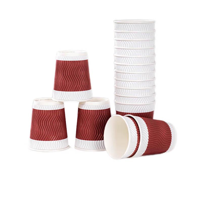 Deli 280ml Double-Layer Disposable Paper Cups
