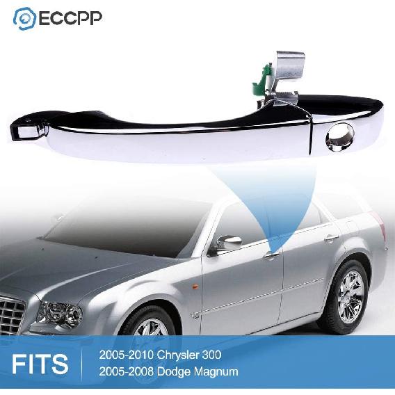 ECCPP Door Handle Chrome Exterior Outer Outside Front Driver Side for 2005-2010 for Chrysler 300 2005-2008 for Dodge Magnum