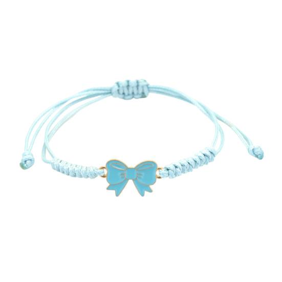 Bow Braided Bracelet Adjustable String Rope Bracelet Handcrafted Cheerleader Bracelet for Cheer Dance Team Friends Gift