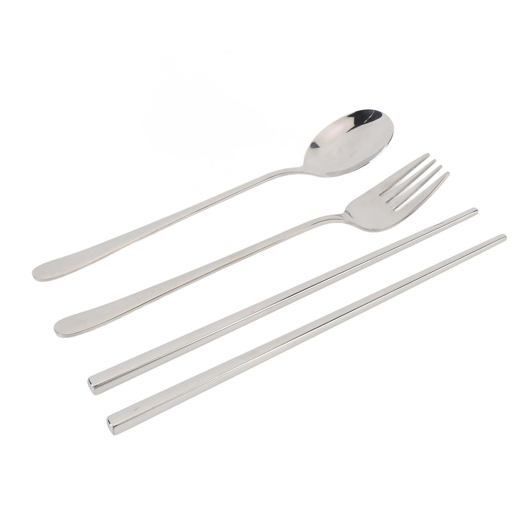 Bærbart bestikk med oppbevaringsboks 304 rustfritt stål skje gaffel spisepinner gjenbrukbart bestikksett fo
