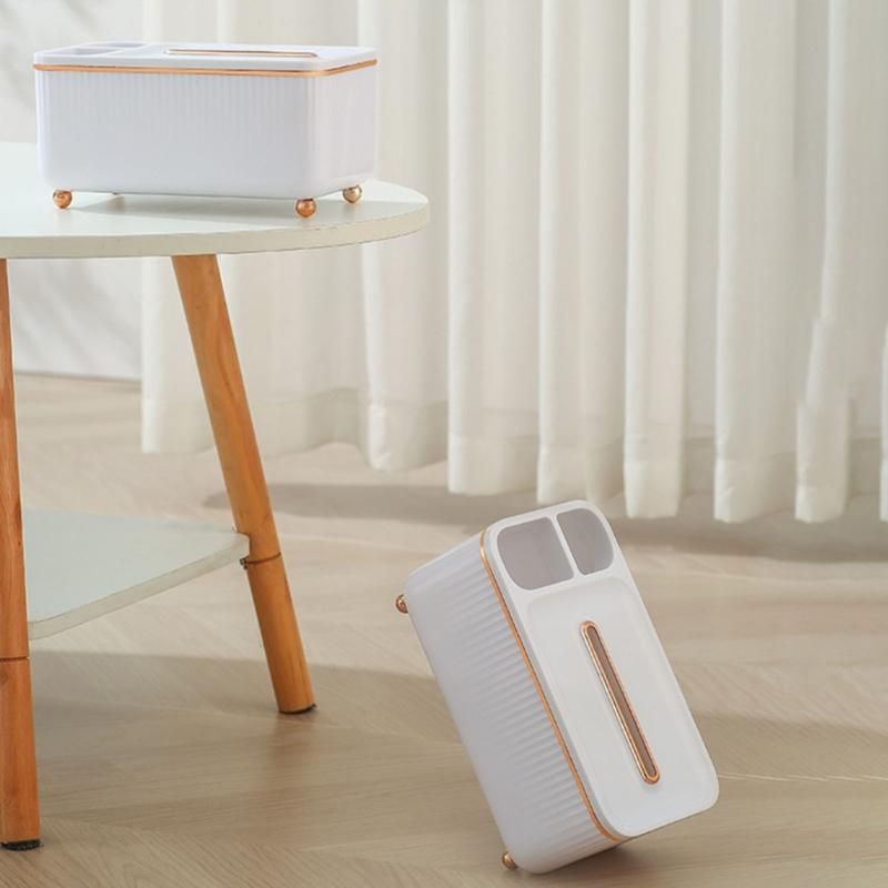 Organizer na biurko Pudełko na chusteczki Uchwyt na ołówki i długopisy Wielofunkcyjne pudełko do przechowywania na biurko Pojemnik Prostokątny dozownik chusteczek