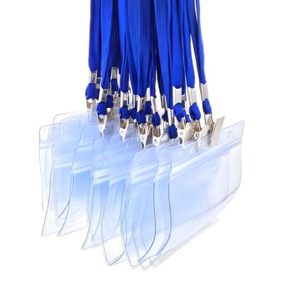 FiveAstar Ausweishalter Umhängeband Namensschild Hängend Event Personalausweis Visitenkarte Mitarbeiterausweis Etui Halter Hals Ausstellung Wasserdicht Set Horizontal