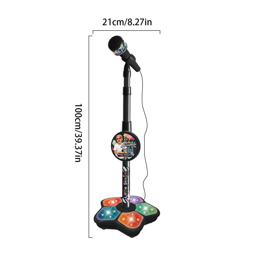 Children'S Microphone Toys With Cool Lighting And Music, Microphone Instrument Toys With Brackets