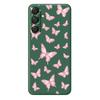 For Samsung Galaxy A16 5G/4G Case Pink Butterflies Pattern Printing Straight Edge TPU Phone Back Cover