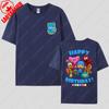 POCOYO Happy 3rd Birthday Cotton Tees Mom Dad Adult Short Sleeve Cartoon Birthday Party Tshirts Funny Cute Family Matching Tops