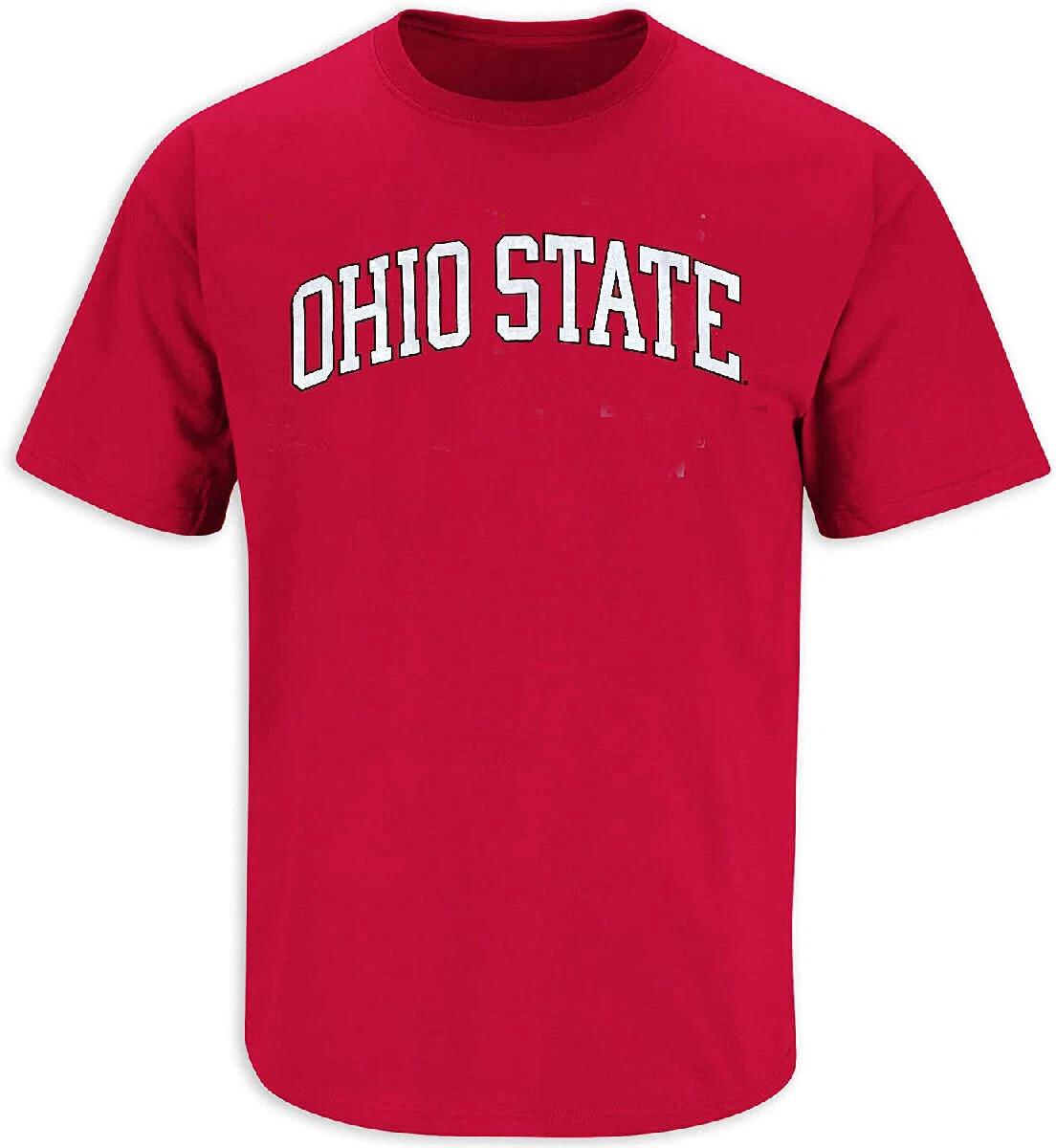 Ohio State Buckeyes Red Arched Short Sleeve T shirt 3XL