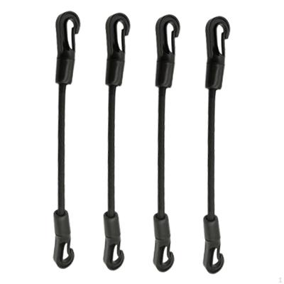 4 Bungee-Seile mit Haken, Schwerlast-Doppelkopf für Kajakfahren, Camping und Gepäck