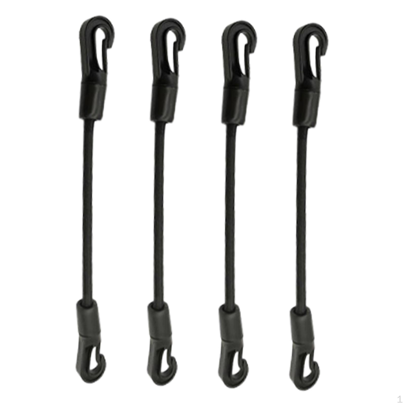 

4 Bungee Cords with Hooks, Heavy Duty Double-Head for Kayaking, Camping, And Luggage Length 20cm
