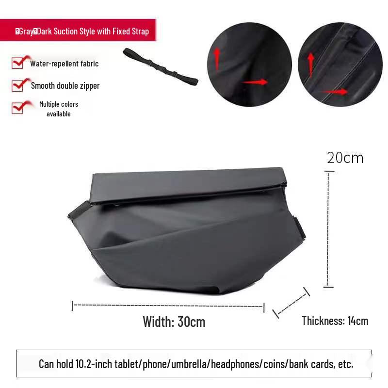 Herren Trendige Motorrad-Brusttasche mit großem Fassungsvermögen und Magnetverschluss