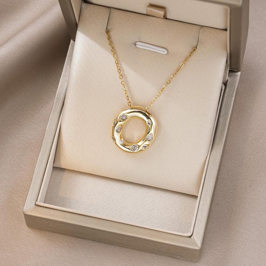 Women's Colorful English Alphabet Necklace - Simple & Trendy Design in Titanium Steel