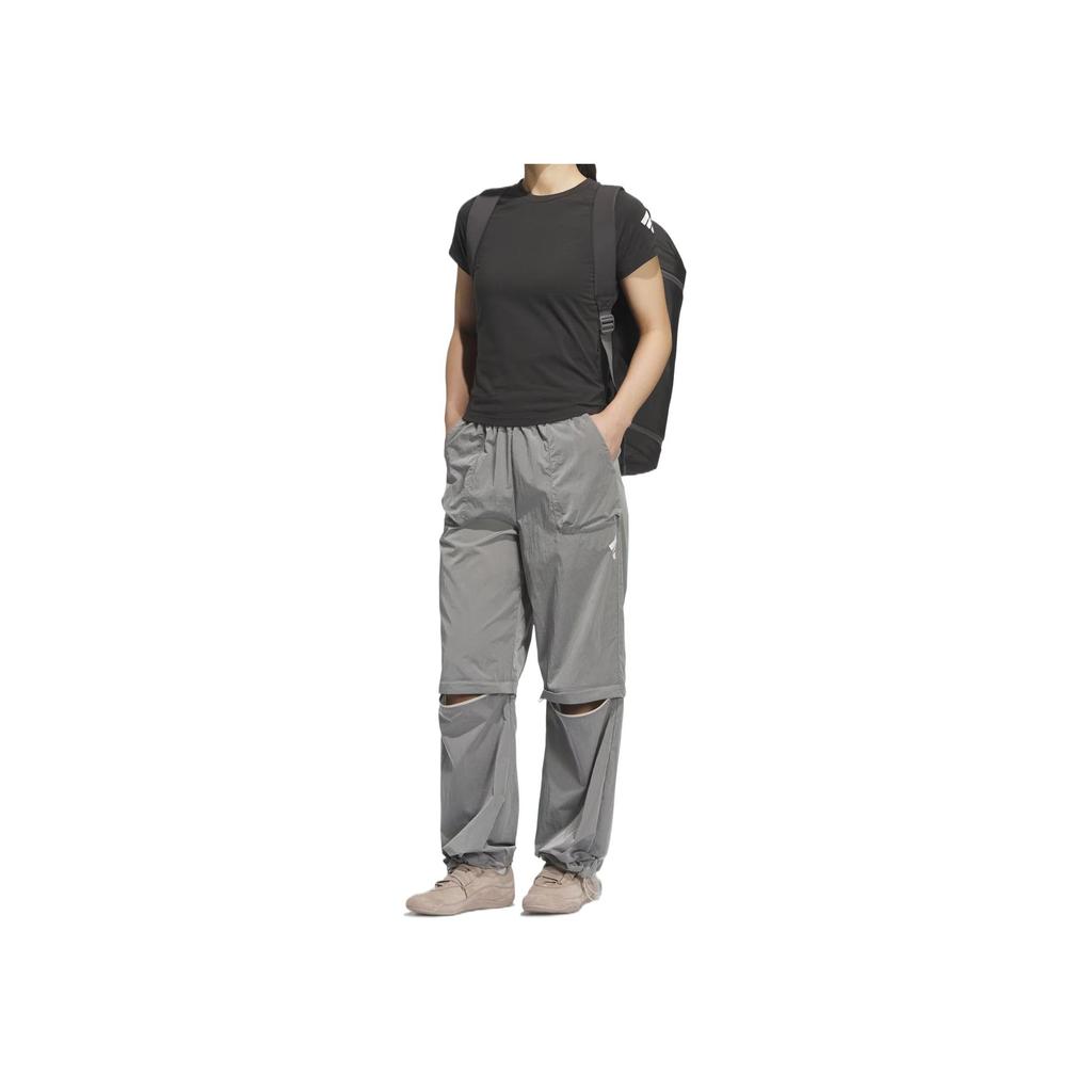 Adidas FOS Series Comfortable Elastic Waist Solid Color Sports Long Pants Women Bottoms Miracle-Bauxite-Brown KC3779