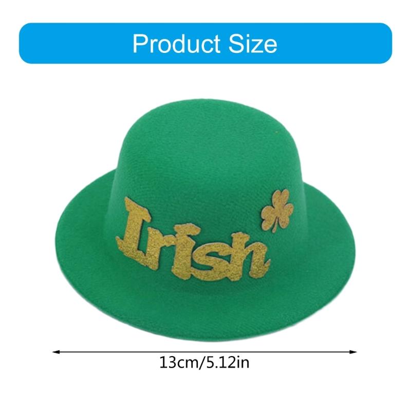 Shamrock Hat Decoration Hairpin Stylish Hat Shape Hair Clip Children Hairclip for Various Ages and Festives Occasion