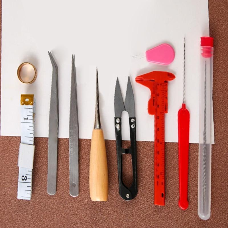 Handmade Small Jewelry Tool Set Nose Pliers Glue Storage Box Rings