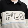 Fila Original Fashion Classic Retro Versatile Comfortable Knitted Long Sleeve Polo Shirt Men Tops F11M549209FBK