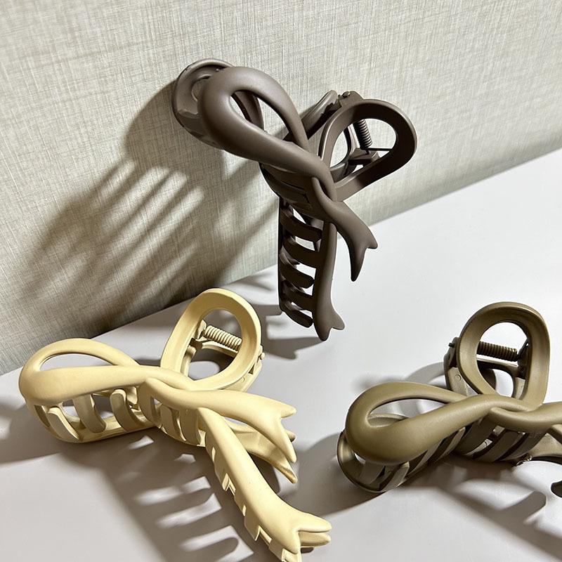 Temperament Jeleu Culoare Acrilic Arc Gheare Păr Clemă Femei Fete Simplu Corean Moda Bobina Clip De păr Accesorii pentru coafarea părului