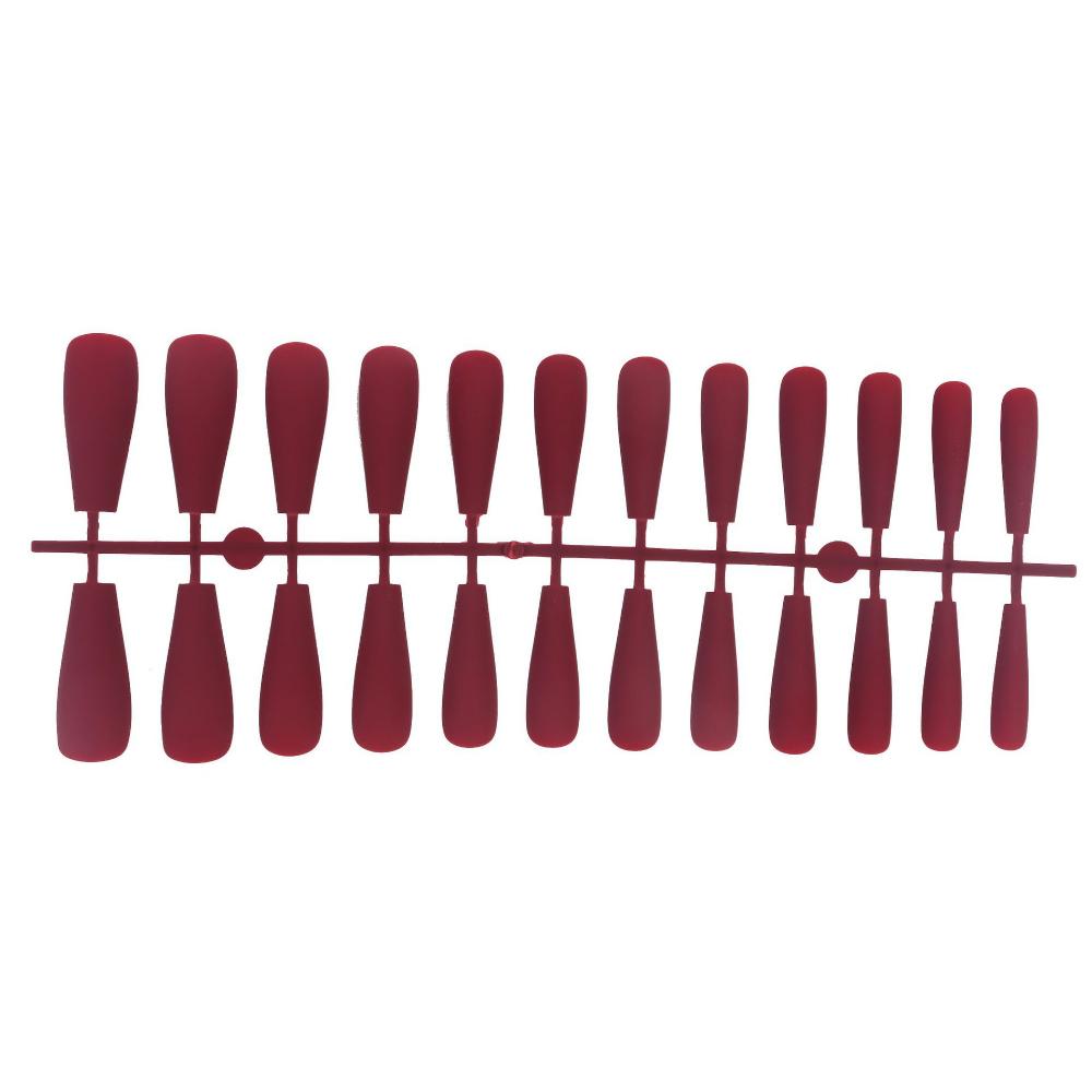 24pcs/set DIY Quick Nails Lengthened Ballet Matte T-shaped False Nails Multi-color Strips Finished Wear Manicure