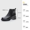 2025 new leather Martin boots women's British style versatile casual thin boots velvet Korean version short boots thickened boots
