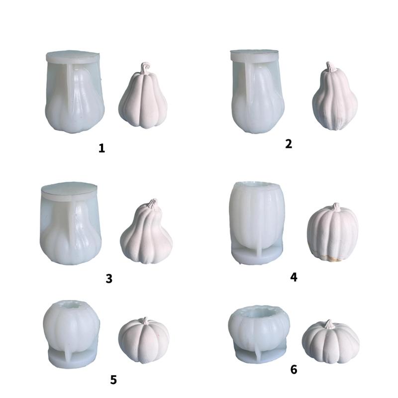 Silicone Pumpkin Shaped Candle Mold for Handmade Enthusiasts Aromatherapies Mould Practical Craft Classroom Supplies