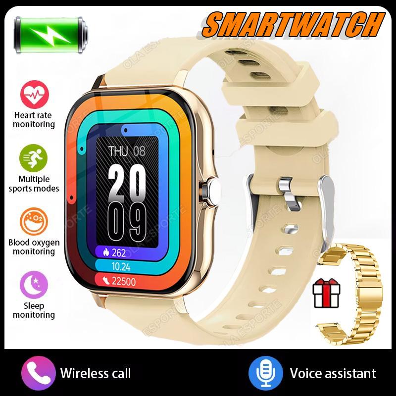 New Smart Watch Android IOS Phone 1.44 Inch Color Screen Bluetooth Call Blood Oxygen/Pressure Monitoring Smart Watch Women Men